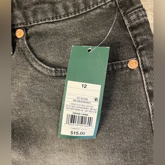 Wild fable black Jean shorts size 12 - Picture 3 of 5